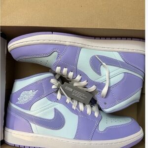 Nike Air Jordan Lavender and Light Blue Sneakers